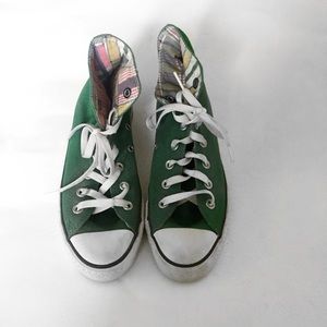 Green Converse High Tops